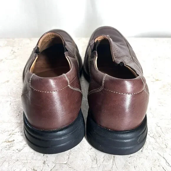 Johnston and Murphy Shoes Brown SHEEPSKIN Leather Sneaker Mens 10.5 Loafers - Picture 4 of 8